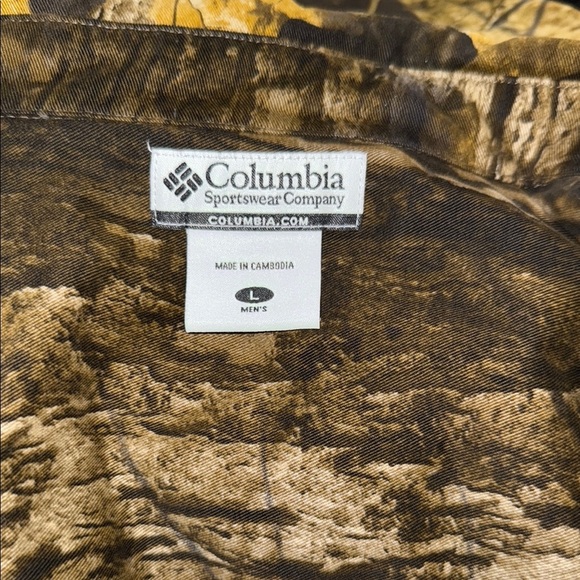 Columbia Brown Leaf Pattern Shirt Jacket - Picture 4 of 4